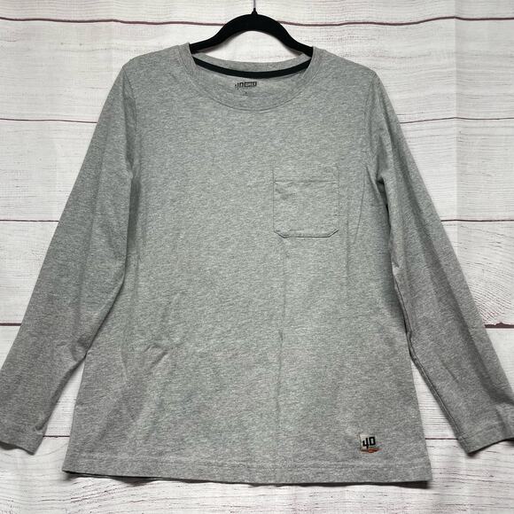 Duluth Trading 40 Grit Women’s Gray Long-sleeve Tee w/ pocket Size L - Picture 1 of 7